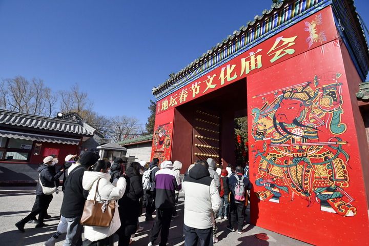 2025年2月3日，游客逛北京地坛春节文化庙会。新华社记者 李欣 摄.jpeg