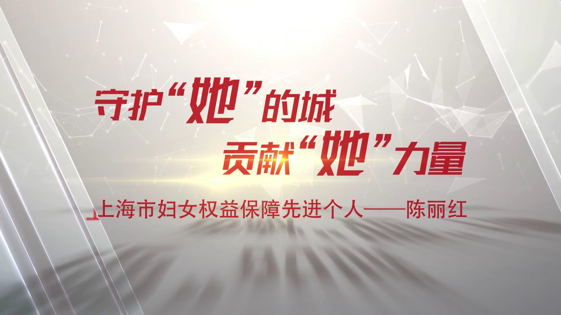 上海市妇女权益保障先进个人—— 陈丽红
